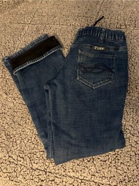 Cowgirl Tuff Women’s Fleece Lined Dark Blue Denim Jeans